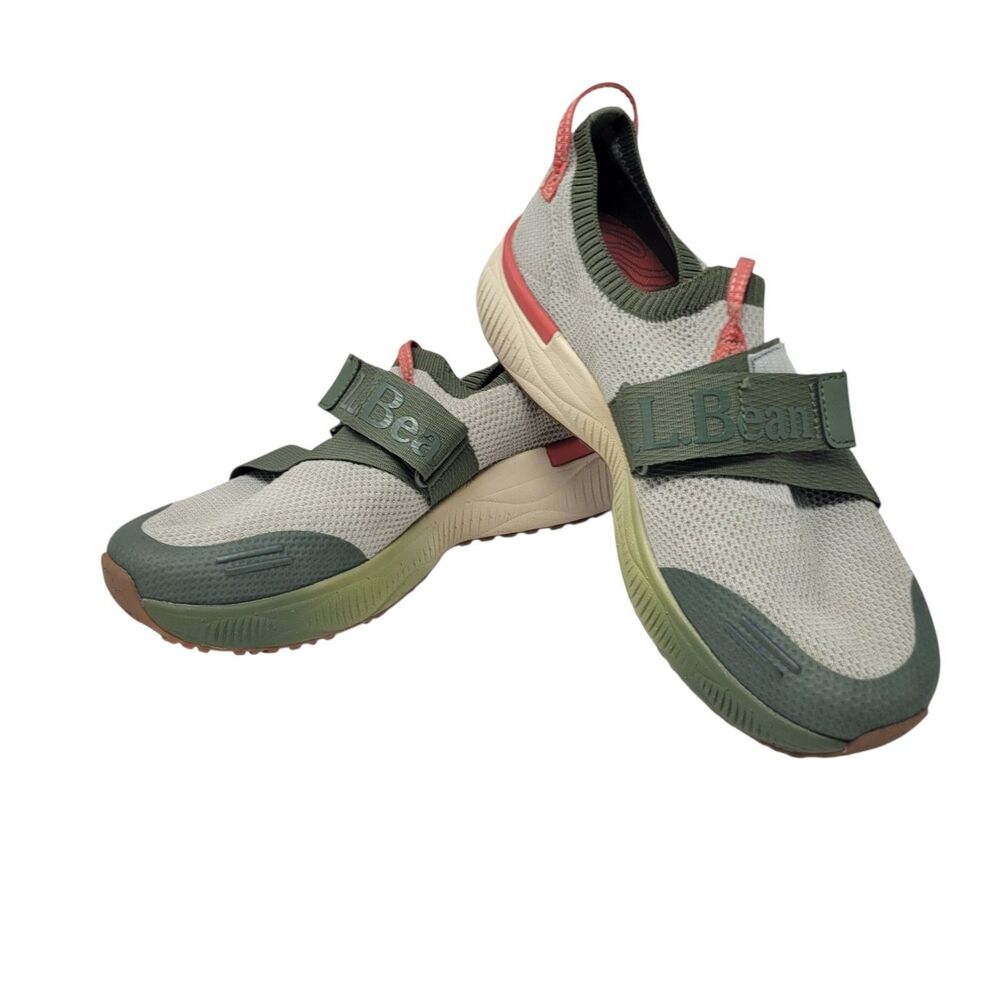 L.L. Bean True Comfort B-BOUND Shoes Womens Size 10 Green Knit Slip On Sneakers